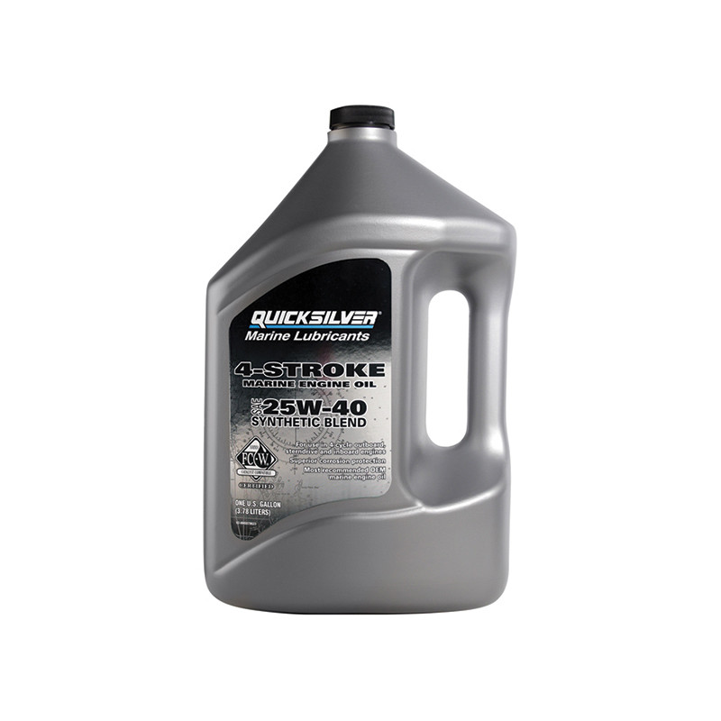 Ultra1Plus U1P-Aqua SAE 25W-40 Synthetic Blend Marine Engine Oil | FC-W Certified, 1 Gallon (4 Quarts)