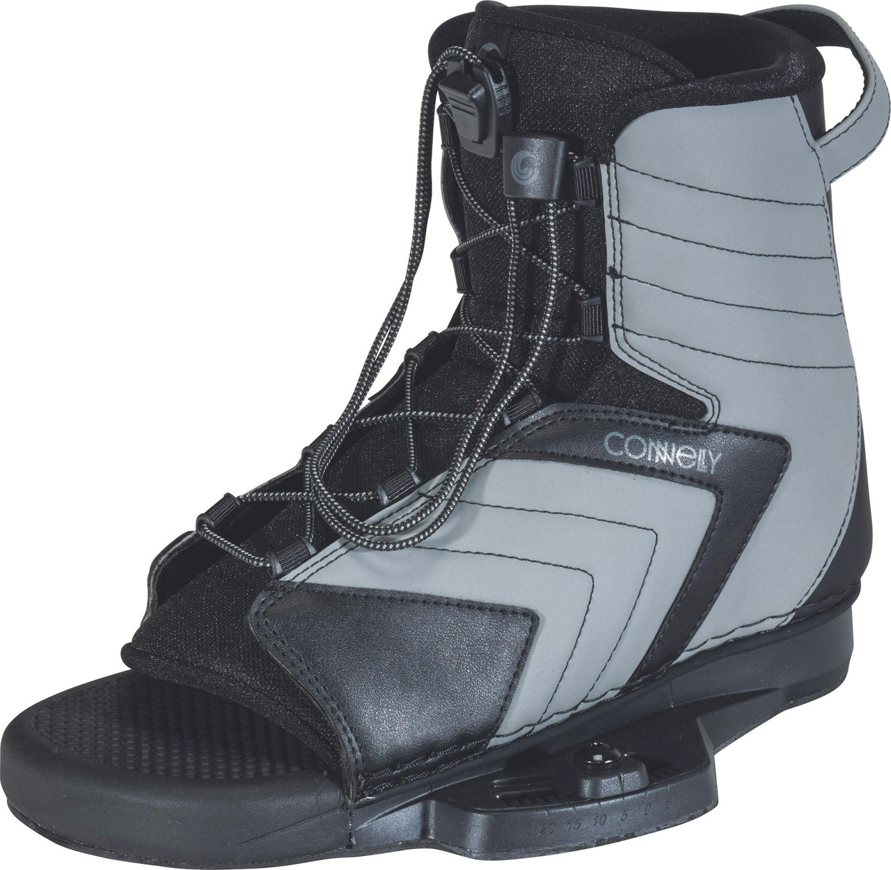 Connelly Blaze wakeboard, 2025 Blaze with Optima boots, beginner wakeboard setup, intermediate wakeboard combo, System 80 core wakeboard, long base molded fins, subtle 3-stage rocker wakeboard, Connelly Optima boots, open toe wakeboard boots, EVA footbed boots, lace adjustable bindings, wakeboarding essentials, Boater’s Outlet wakeboards, Utah wakeboard shop, durable wakeboard with boots, stable beginner wakeboard.