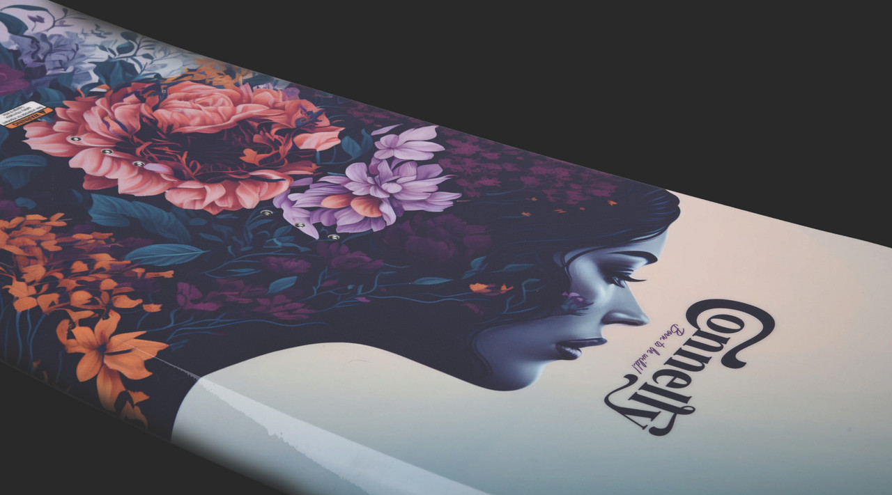 Top view of Connelly Wild Child wakeboard graphic