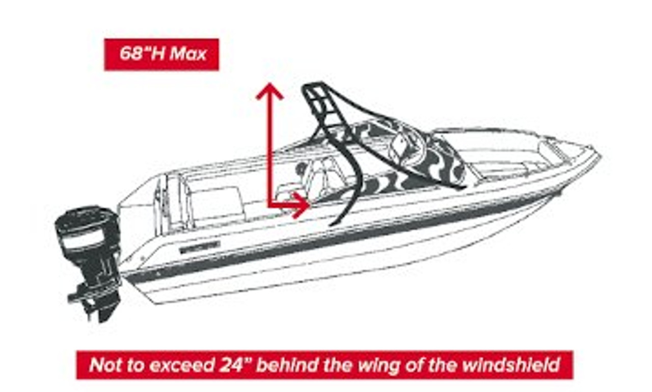 Carver Industries 83120S over-the-tower boat cover with tie-down kit