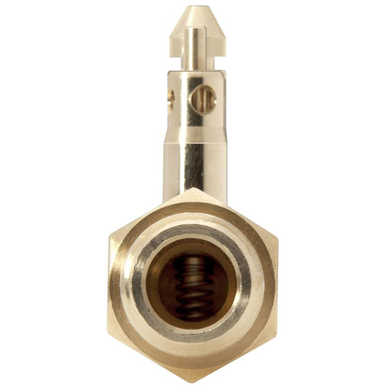 Attwood OMC Fuel Tank Fitting, Johnson Evinrude Fuel Tank Fitting, 1/4" Male NPT Fuel Fitting, Quick-Connect Hose Fitting, Brass Fuel Fitting, Fuel Tank Fitting for OMC Engines, Machined Brass Fuel Fitting, Attwood Fuel Tank Connector, Evinrude Fuel Line Fitting.