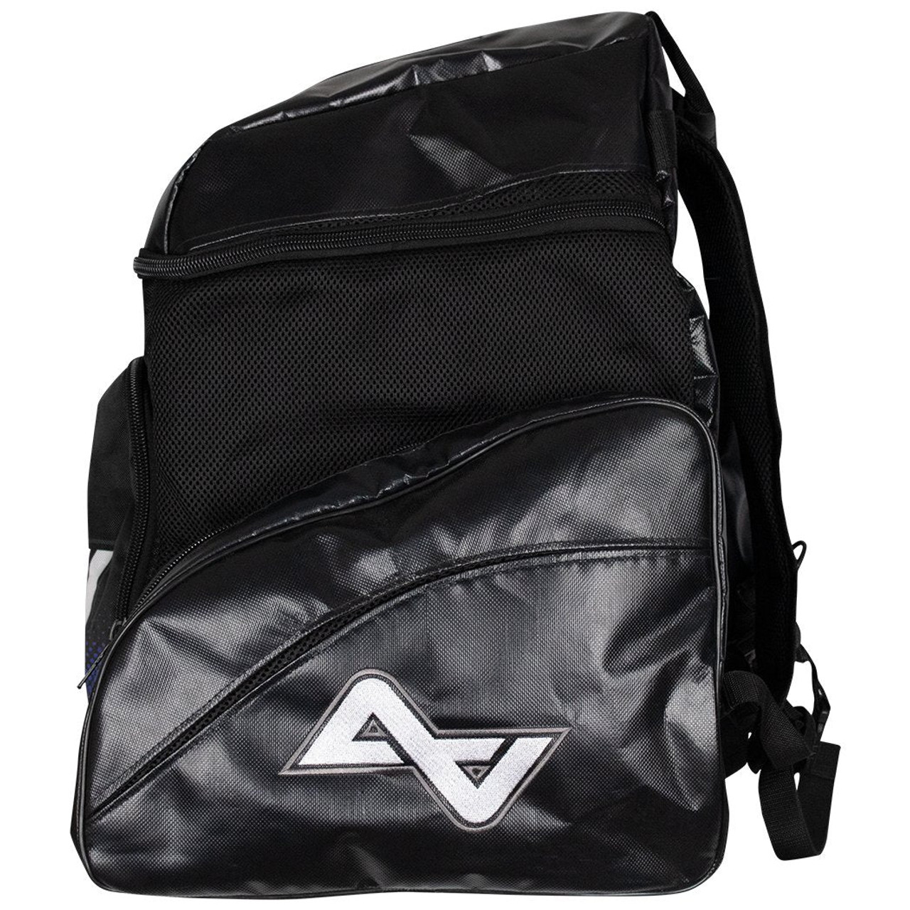 Alkali Revel Senior Hockey Equipment Backpack, water-resistant hockey backpack, pro level hockey bag, heavy gauge zippers, reinforced zipper pulls, ventilated storm flaps, ergonomic padded shoulder straps, padded back panel, comfortable hockey backpack, internal valuables pocket, external skate pockets, ventilated skate pockets, senior hockey backpack, durable hockey bag, 20x17x26 hockey backpack, hockey equipment bag, roller hockey backpack, fits YTH hockey gear, JR ice hockey bag, all ages hockey backpack, versatile hockey bag