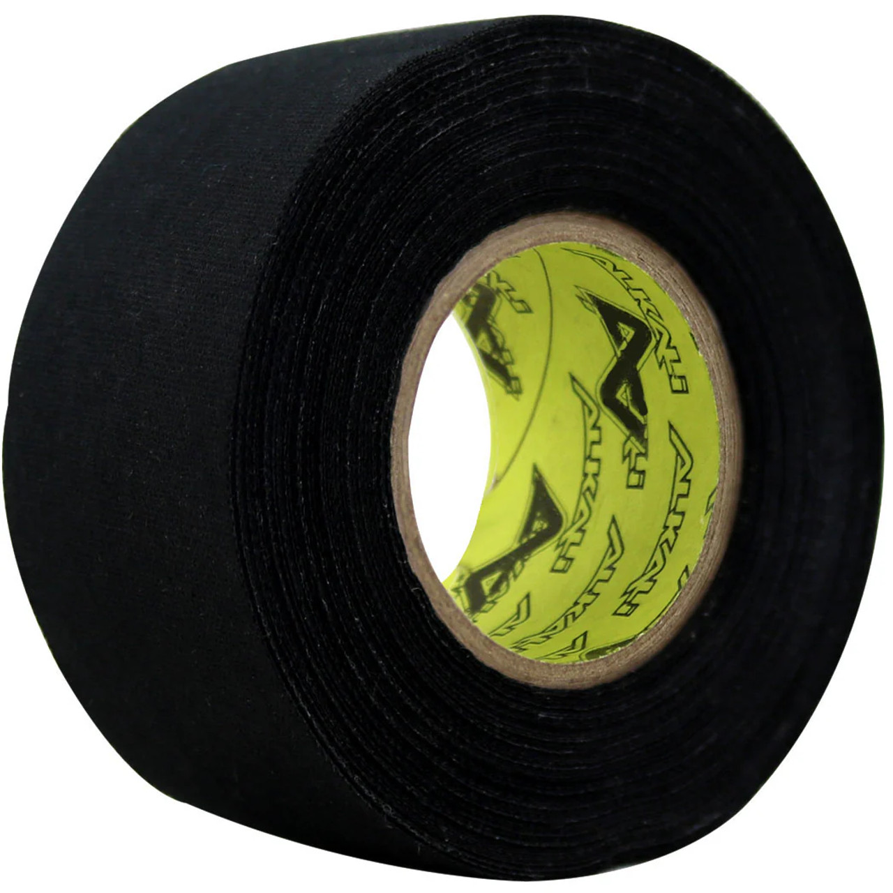Alkali hockey tape, black hockey tape, 1.5 inch hockey tape, cloth hockey tape, durable hockey tape, grip hockey tape, hockey stick tape, puck control tape, high thread count hockey tape, moisture resistant hockey tape, USA made hockey tape, hockey blade tape, hockey grip tape, hockey equipment tape, hockey tape for sticks, advanced grit hockey tape, premium hockey tape, long-lasting hockey tape, cotton hockey tape, adhesive hockey tape, hockey tape 15 yards