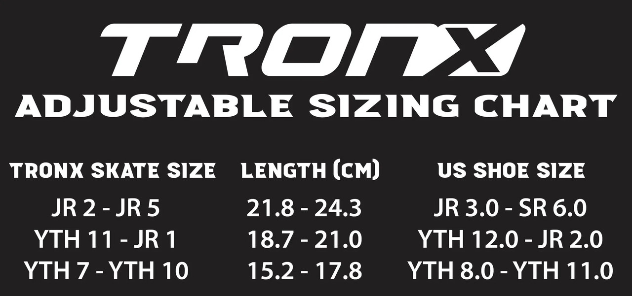TronX Youth Adjustable Roller Hockey Skates, youth hockey skates, adjustable roller skates for kids, ABEC 5 bearings, multi-surface roller hockey skates, kids' roller hockey skates, steel chassis skates, roller hockey skates YTH 7-10, 68mm wheels, durable hockey skates, customizable roller skates