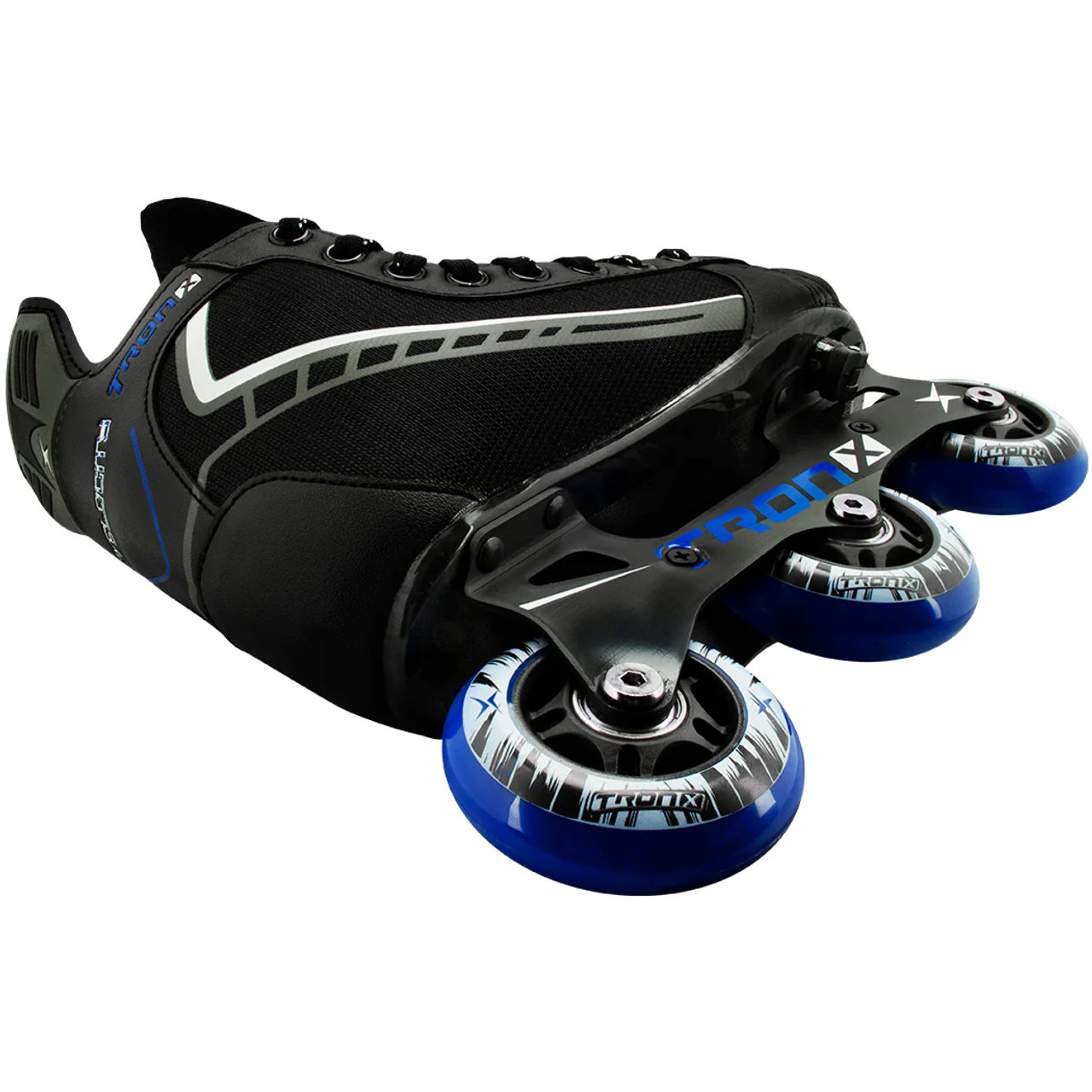 TronX Youth Adjustable Roller Hockey Skates, youth hockey skates, adjustable roller skates for kids, ABEC 5 bearings, multi-surface roller hockey skates, kids' roller hockey skates, steel chassis skates, roller hockey skates YTH 7-10, 68mm wheels, durable hockey skates, customizable roller skates