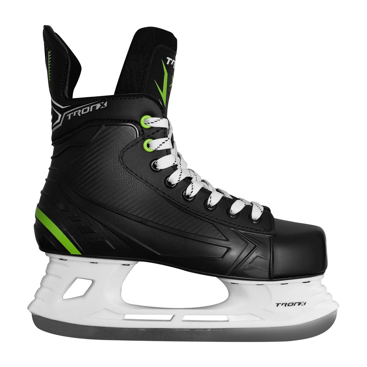 TronX Stryker 3.0, junior ice hockey skates, comfortable ice skates, durable hockey skates, high-performance skates, lightweight skates, stainless steel blades, hockey skates for beginners, skates for junior players, youth ice hockey skates, anatomically shaped skates, padded hockey skates, ice skates for learning