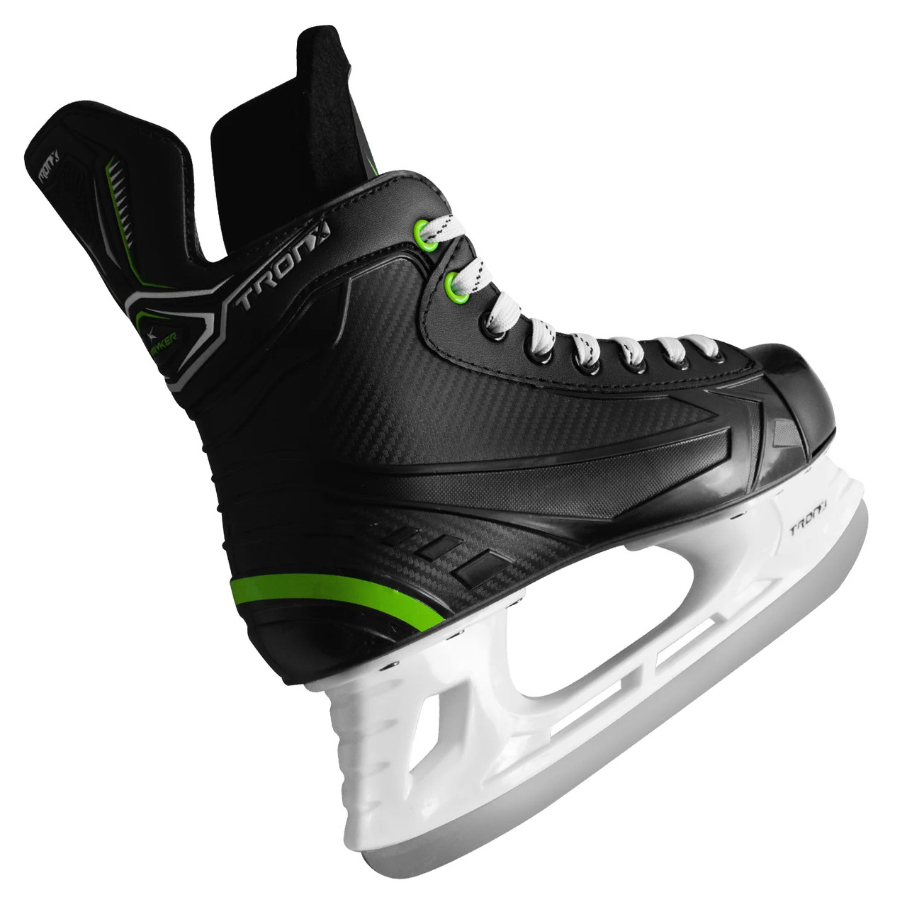 TronX Stryker 3.0, junior ice hockey skates, comfortable ice skates, durable hockey skates, high-performance skates, lightweight skates, stainless steel blades, hockey skates for beginners, skates for junior players, youth ice hockey skates, anatomically shaped skates, padded hockey skates, ice skates for learning