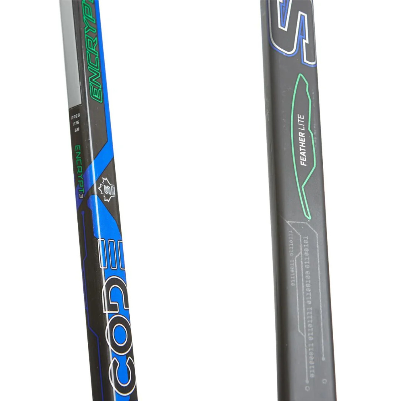 Sherwood Code Encrypt 3, junior hockey stick, left-handed hockey stick, P92 curve, 30 flex hockey stick, composite hockey stick, hybrid kick point, BlackLine 6 carbon fiber, FeatherLite construction, hockey stick for kids, durable hockey stick, best junior hockey stick, hockey stick for playmakers, precision hockey stick, lightweight hockey stick, Sherwood junior stick