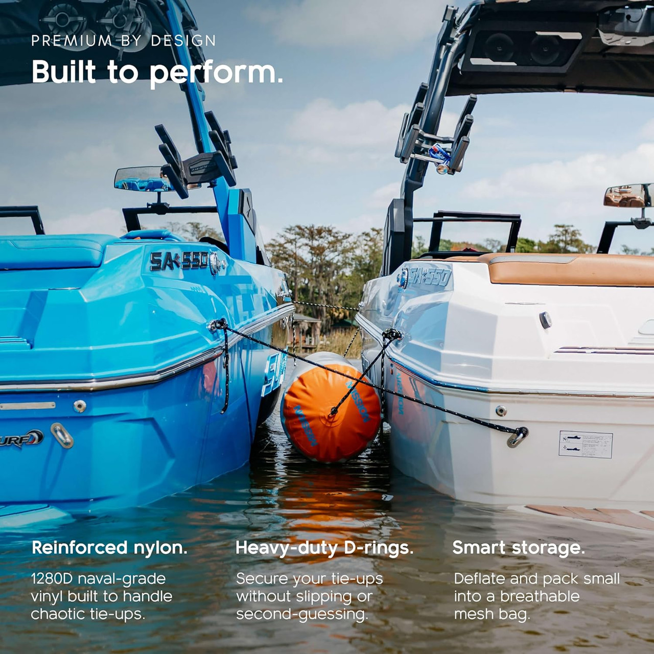 MISSION TITAN inflatable tie-up boat bumper infographic