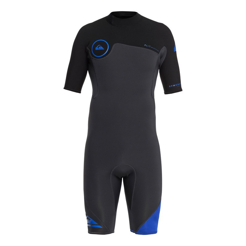 Quicksilver 2/2mm Syncro Series Mens Grey/Blue Shortie Wetsuit