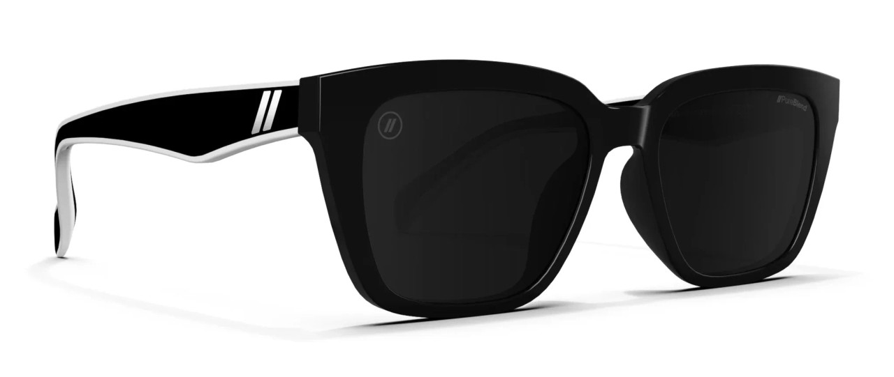 Blenders Mave Black Limo Cat Eye Sunglasses with gloss black frame and smoke lenses