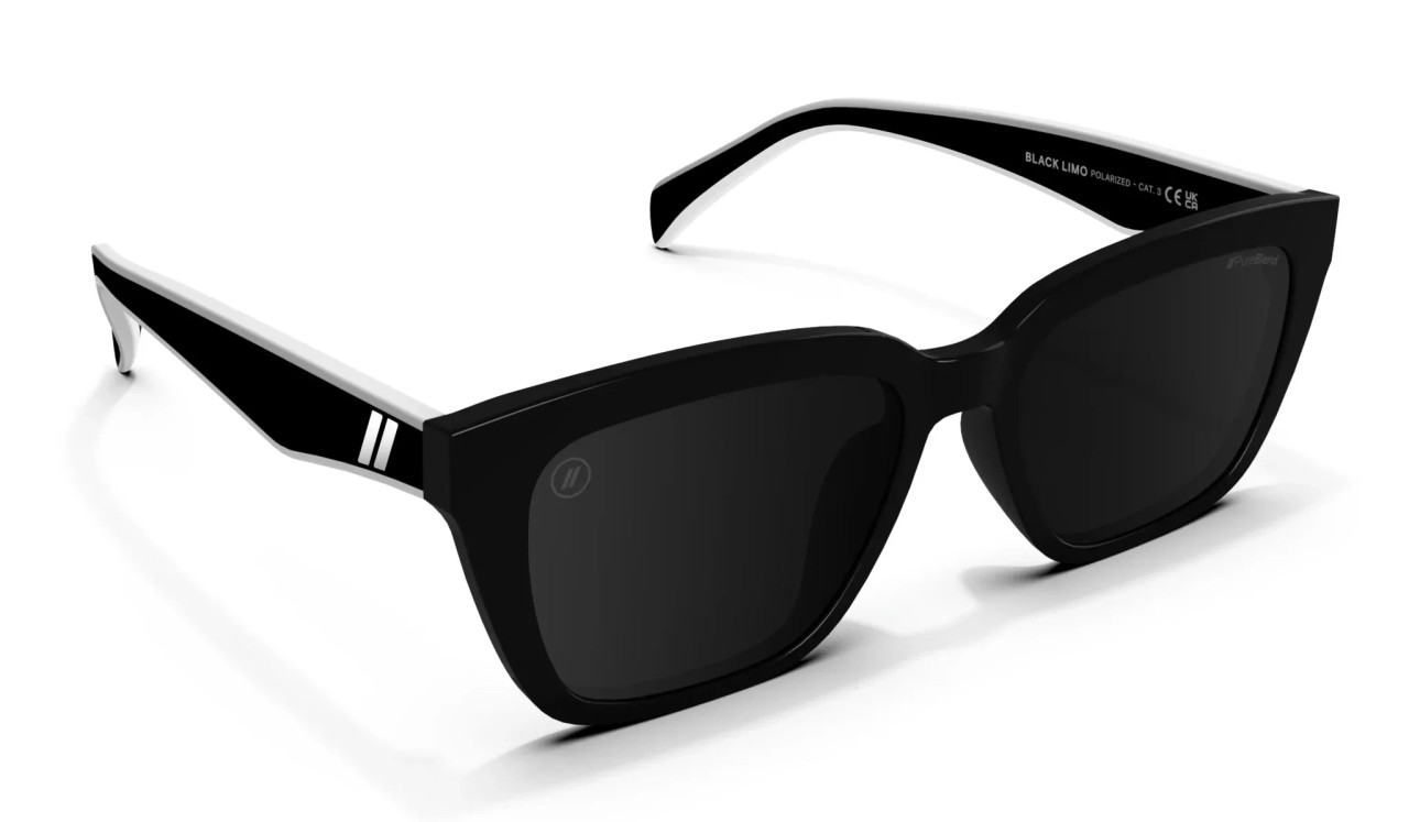 Blenders Mave Black Limo Cat Eye Sunglasses with gloss black frame and smoke lenses