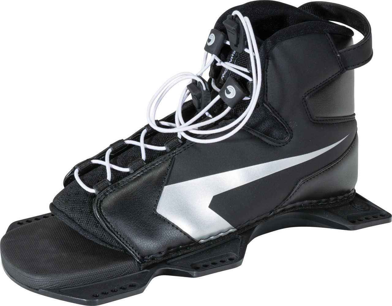 Close-up of Shadow L/XL binding on Connelly Big Daddy ski
