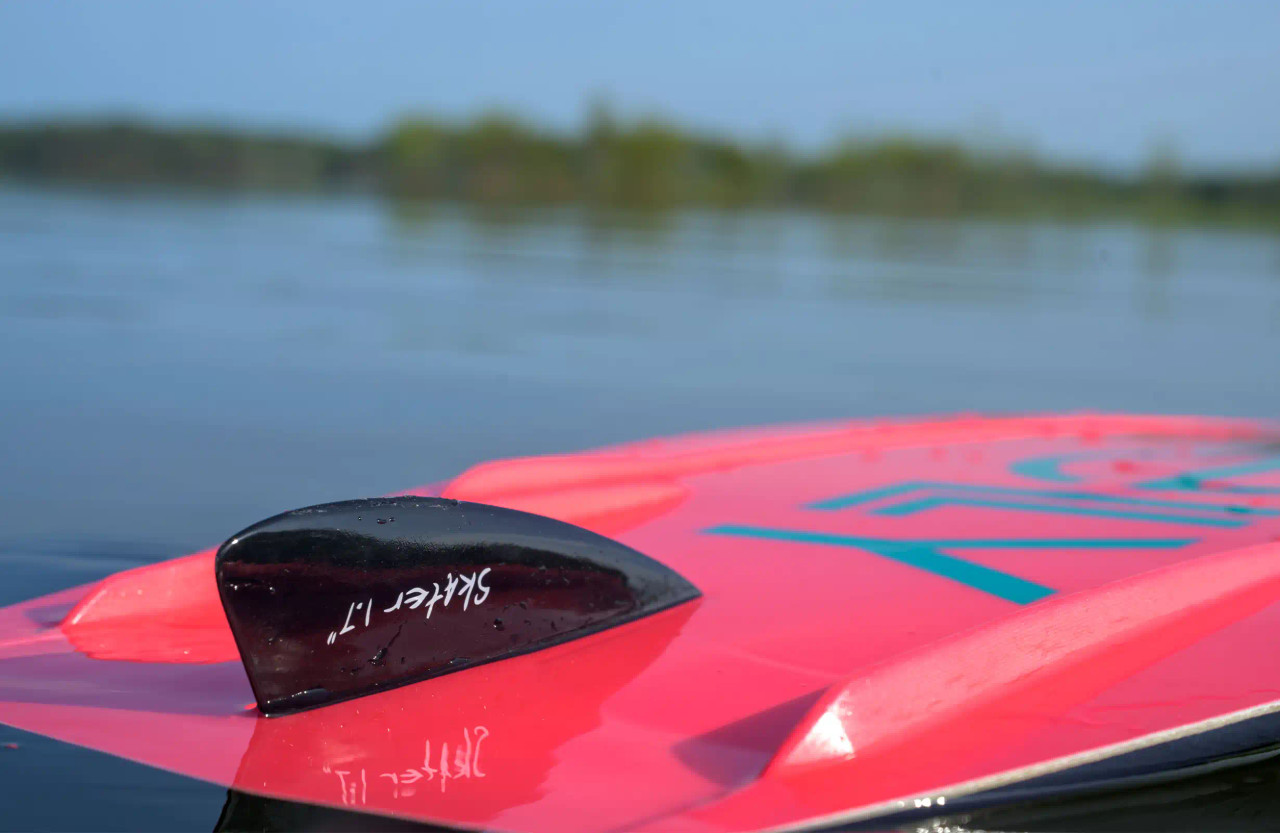 Close-up of Connelly Surge System 80 core and molded fin design