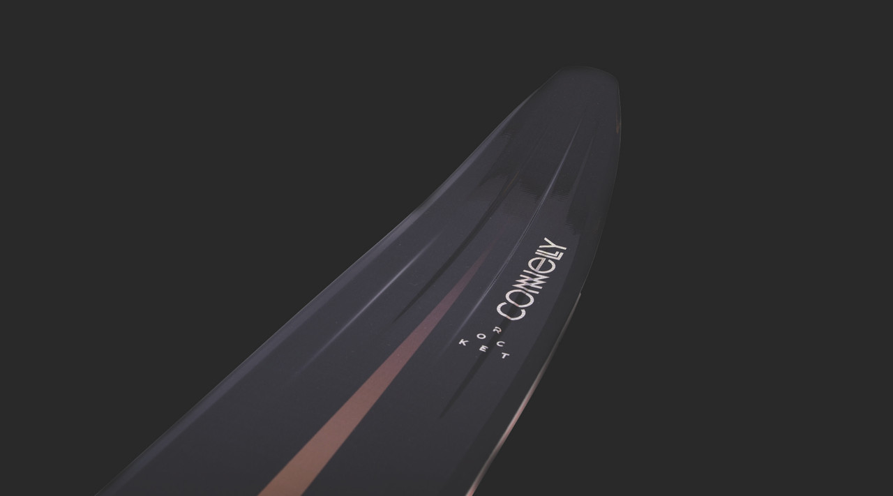 Close-up of Connelly Versatail system on Rocket 67" ski