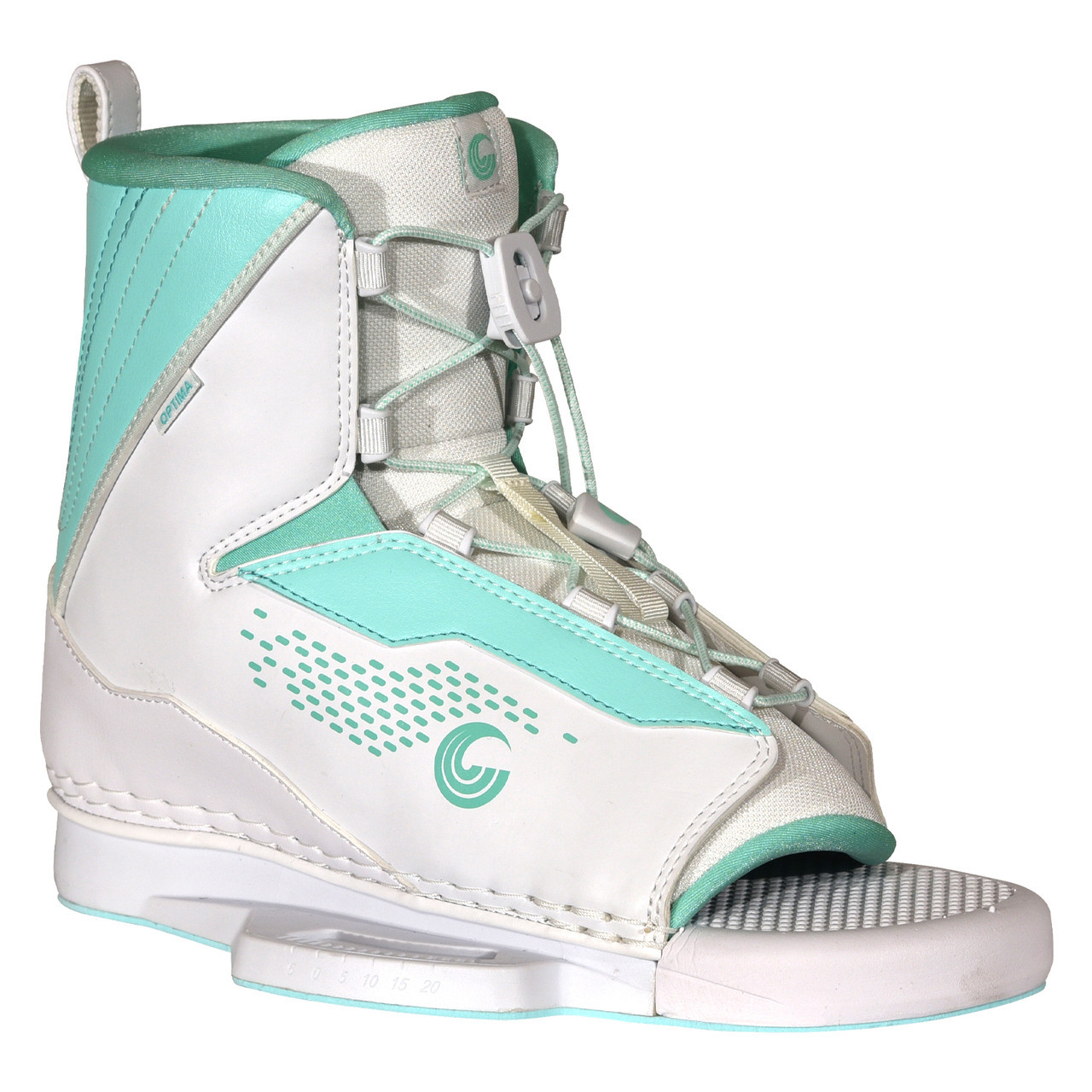 Connelly Women’s Optima Wakeboard Bindings 2026 – front view showing new design Connelly Women’s Optima Wakeboard Bindings 2026 – front view showing new design