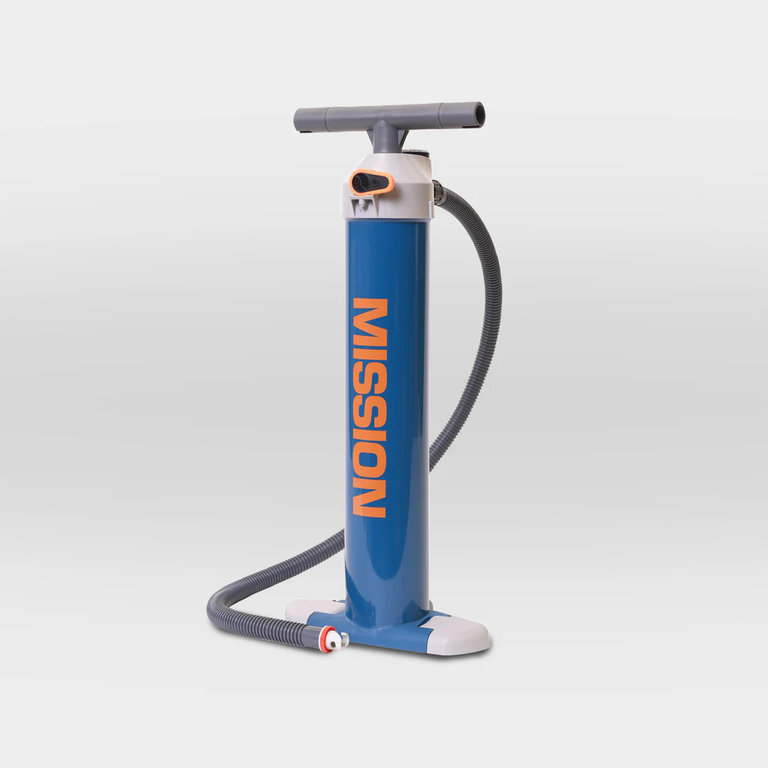 High-flow hand pump included with Mission REEFLITE SPLASH inflatable mat