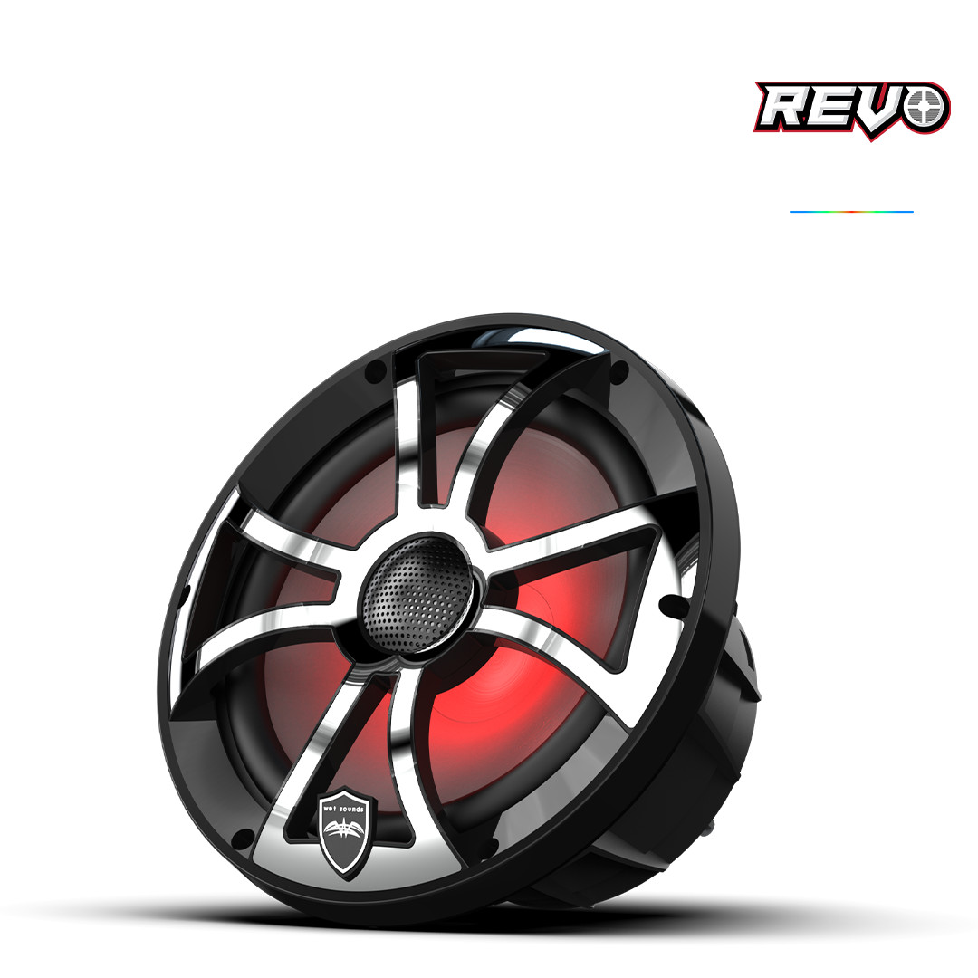 Wet Sounds REVO 8 V3 RGB marine speaker illuminated grille