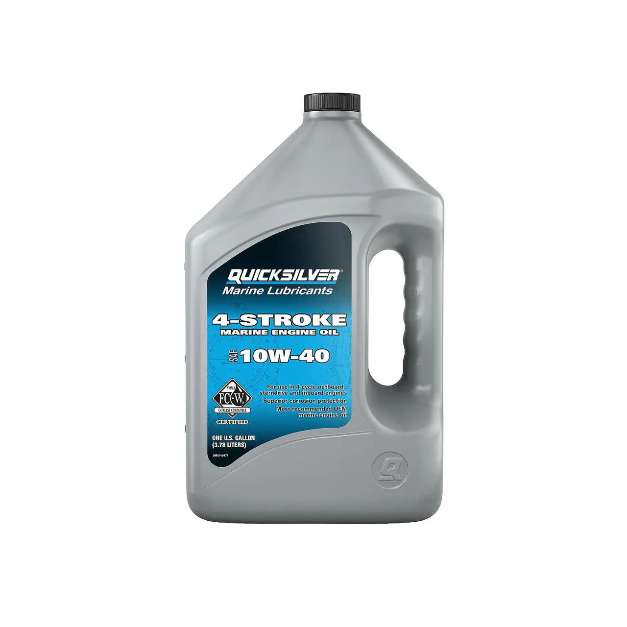 Quicksilver 10W-40 4-Stroke Marine Engine Oil Gallon front