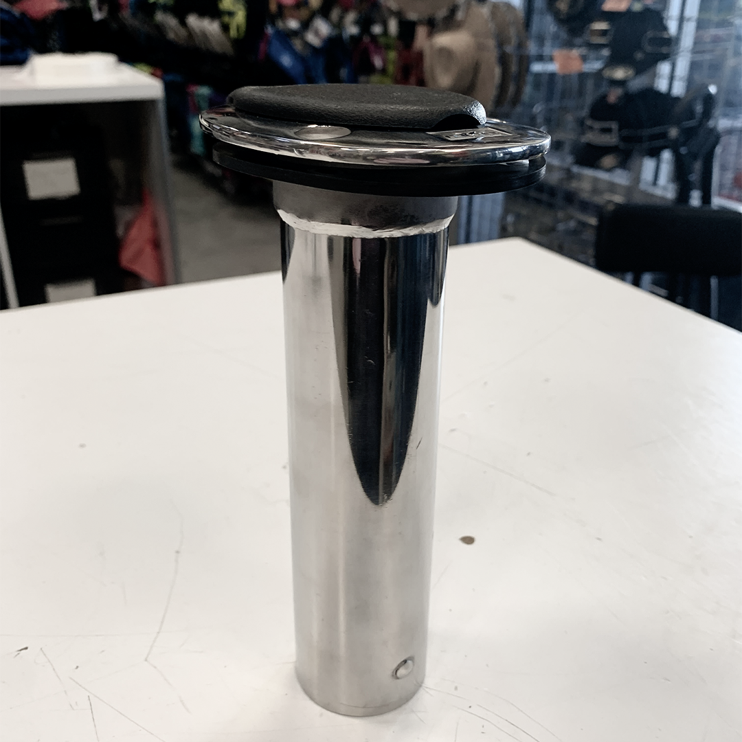 0° Pro-Line OEM Fishing rod holder 2008 cast logo, rubber cap, and rubber flange