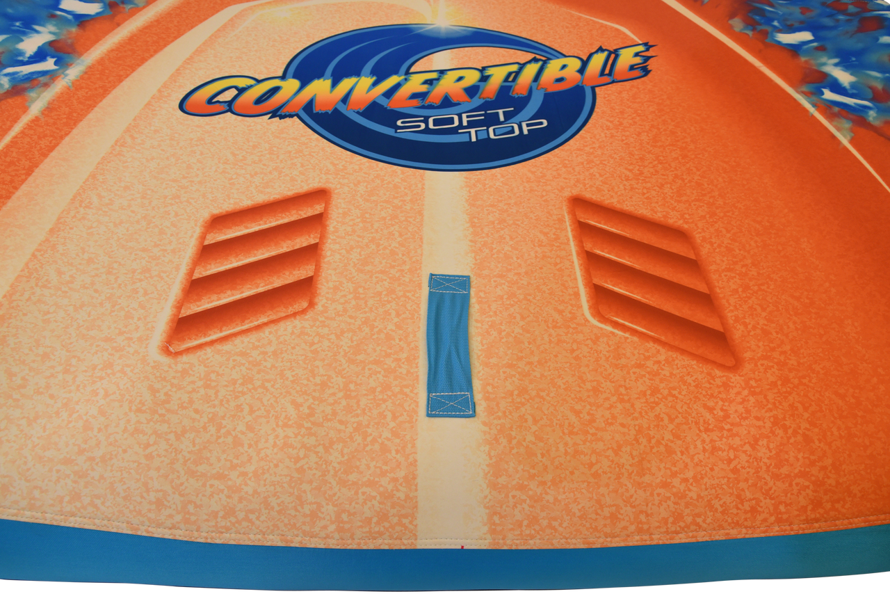 Close-up of soft top neoprene deck on Connelly Convertible