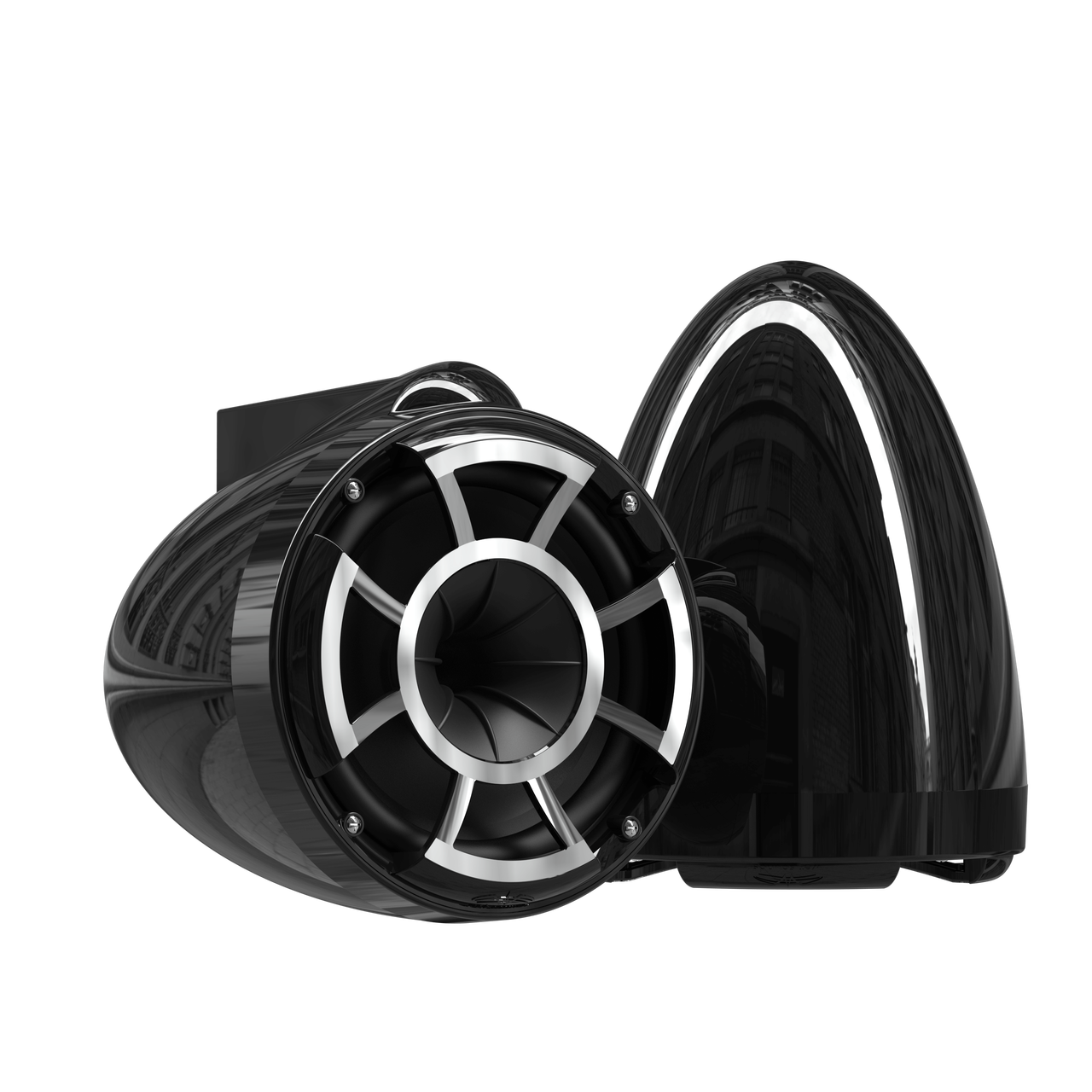Wet Sounds REV8 Black V2 8 inch tower speakers pair gloss black