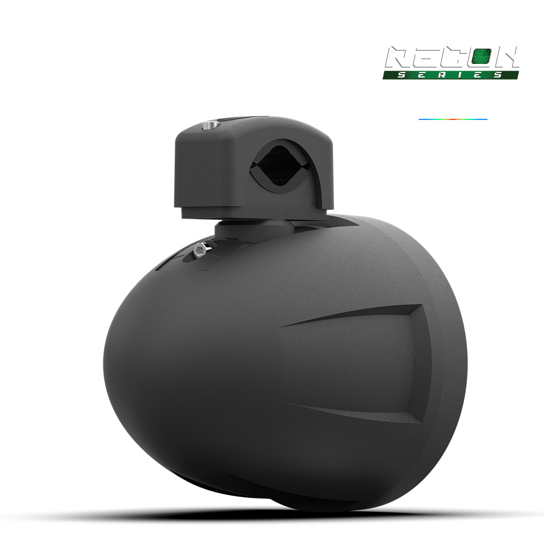 Wet Sounds RECON 6 POD-B Coaxial Tower Speakers w/ XS-Silver RGB Grilles - Side Left