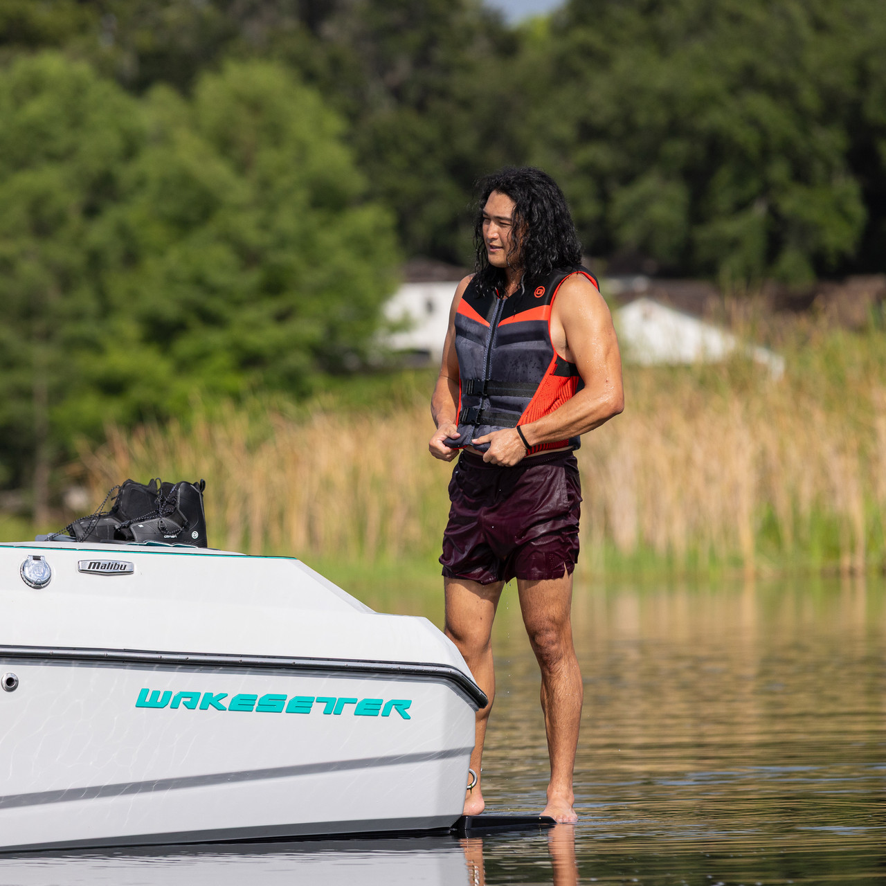 O'Brien Men's Flex V-Back Life Jacket 2026 Red/Black