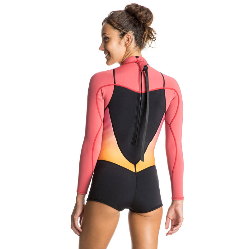 Roxy 2/2mm Syncro Series Womens Pink/Black Shortie Wetsuit