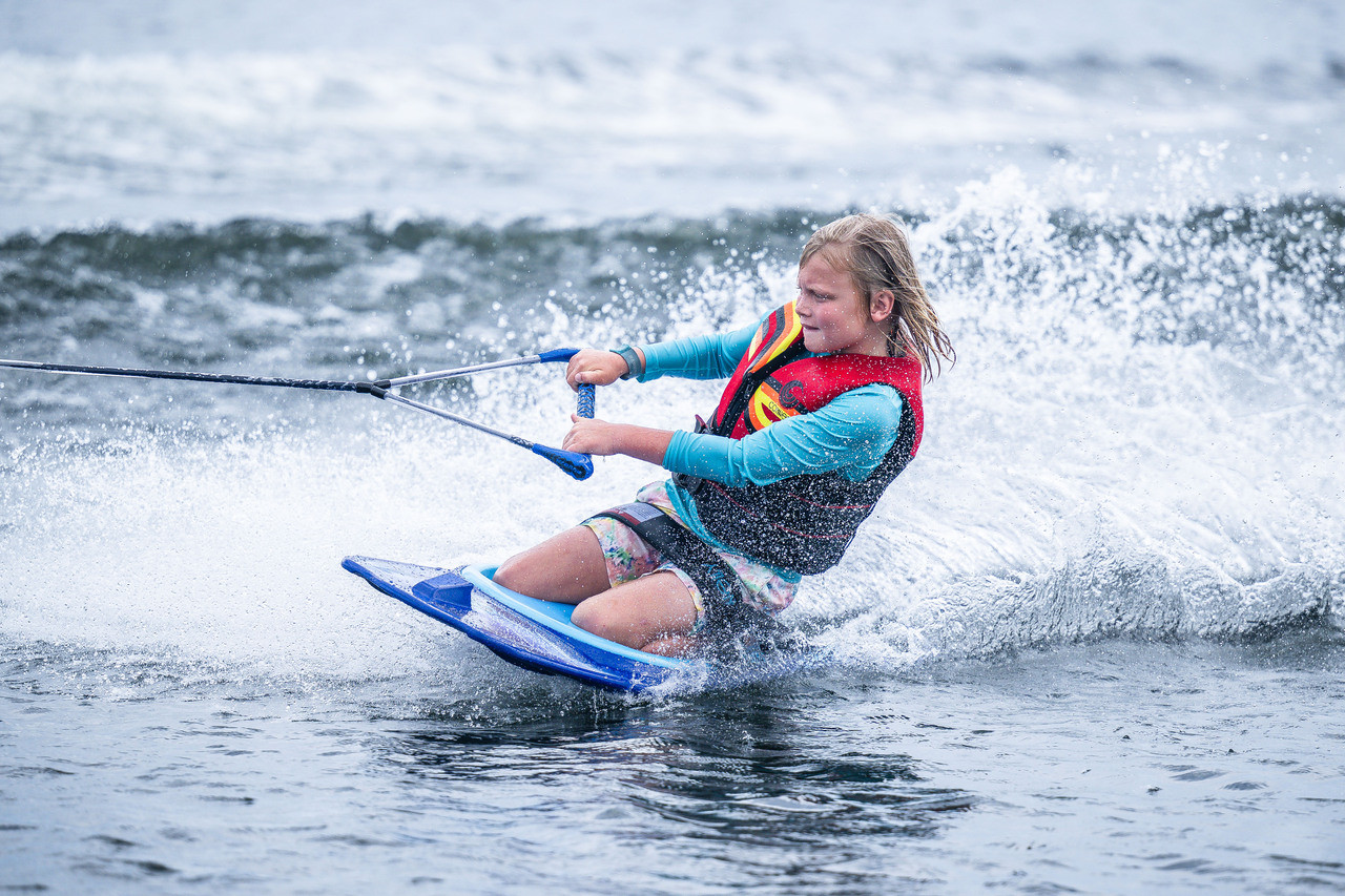 50-inch Connelly Theory kneeboard floating on water