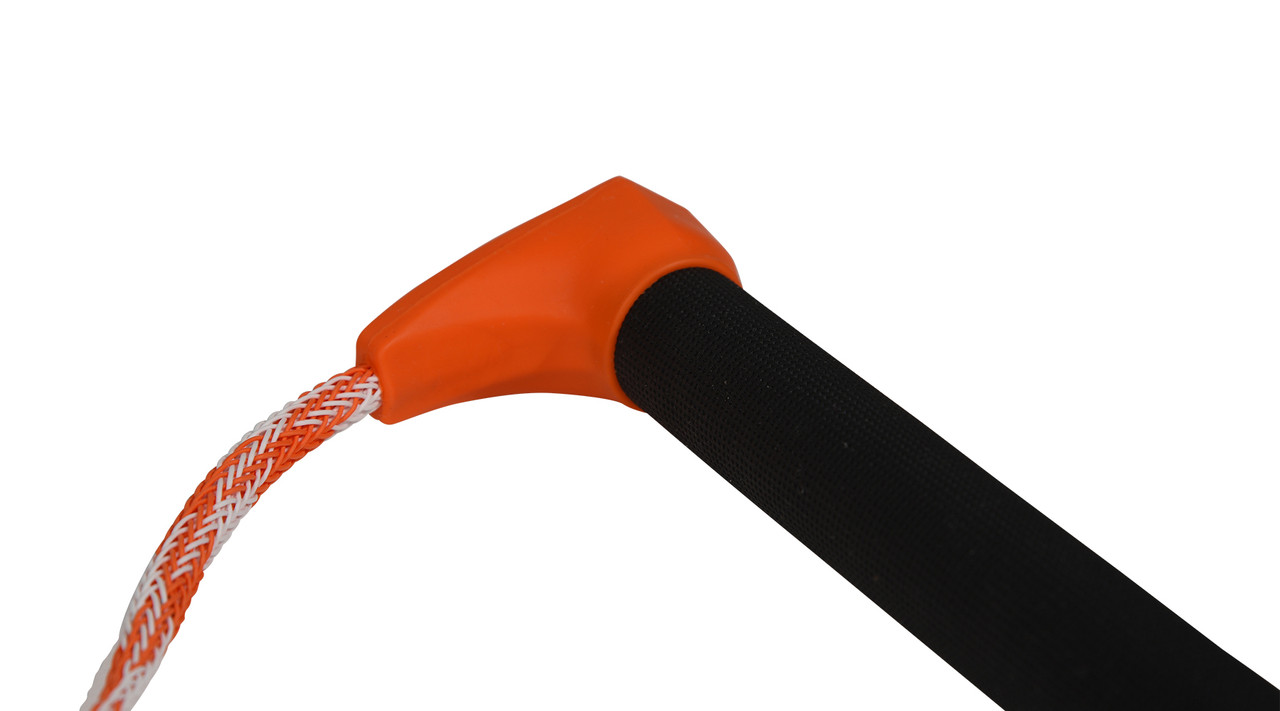 Detail view of TPU end-cap on Proline Choice wakesurf handle