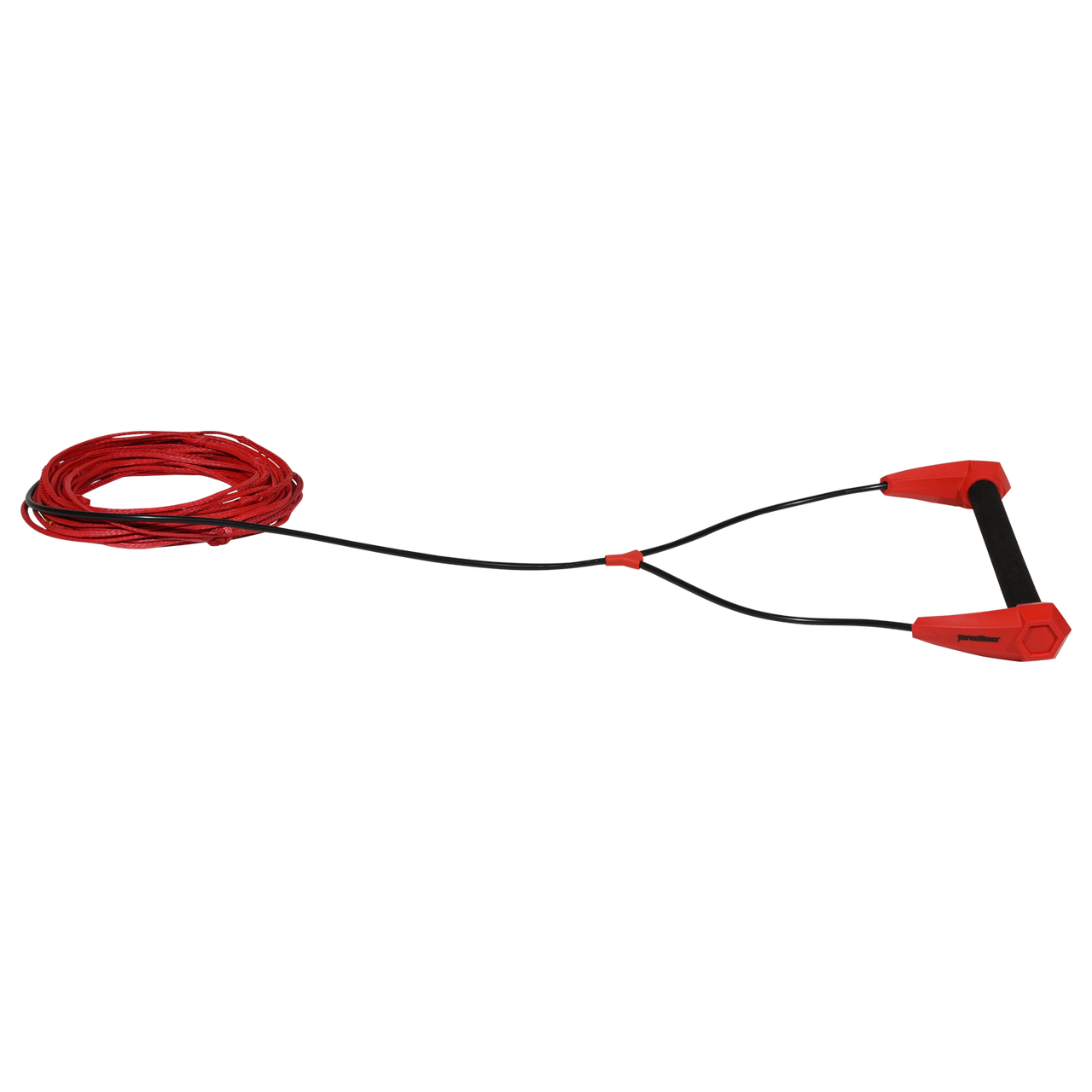 Proline Torq Wakeboard Handle w/ 65' Spectra Rope - Red 15" EVA Grip Floating Wakeboard Rope Package