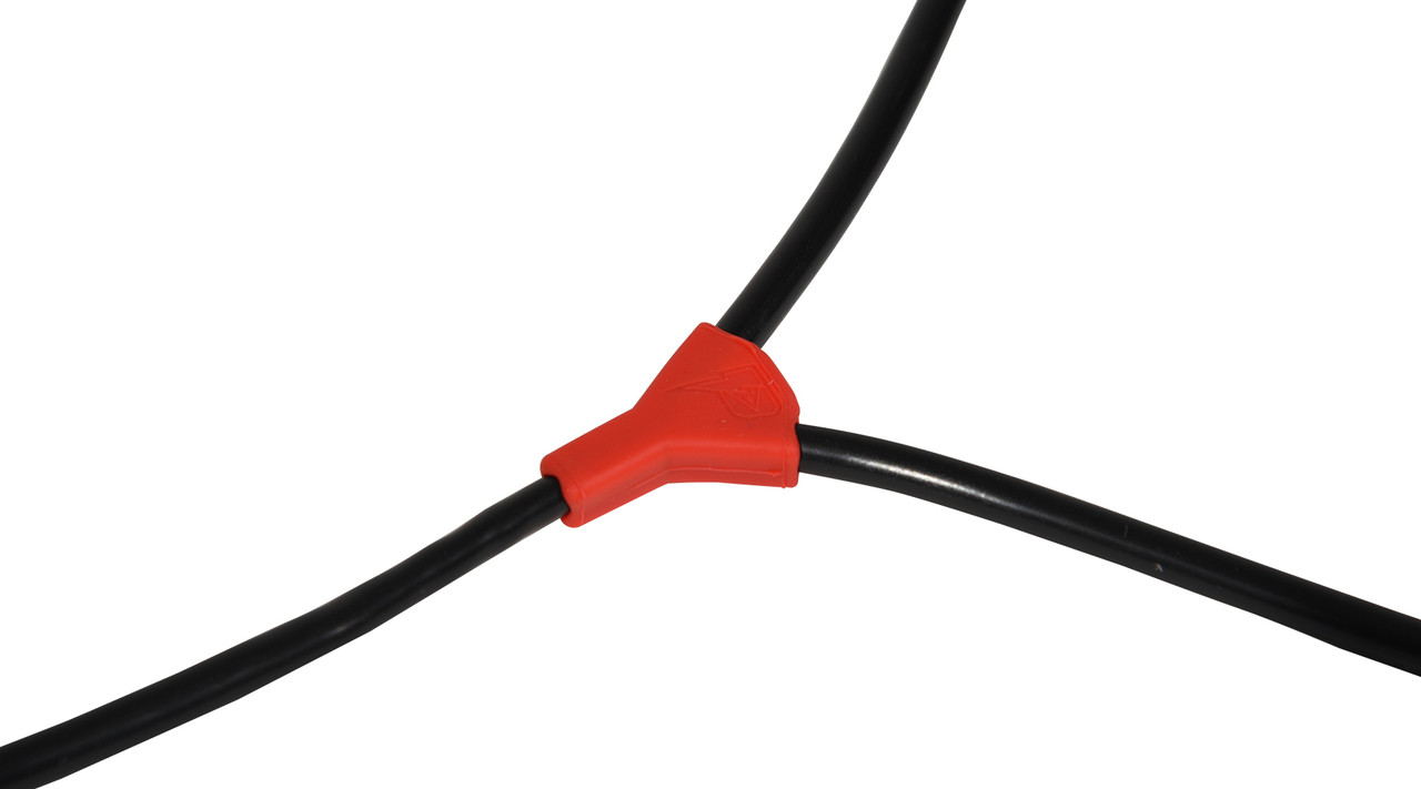 Proline Torq wakeboard handle with 65 foot Spectra rope in red