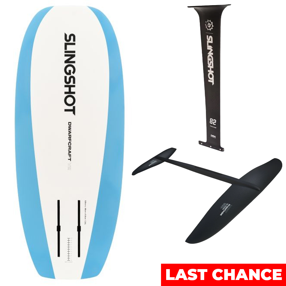 Boater's Outlet Exclusive Slingshot Dwarf Craft V2 Wake Foil Package w/ 82" Phantasm Carbon Mast & G1000 Lower Package