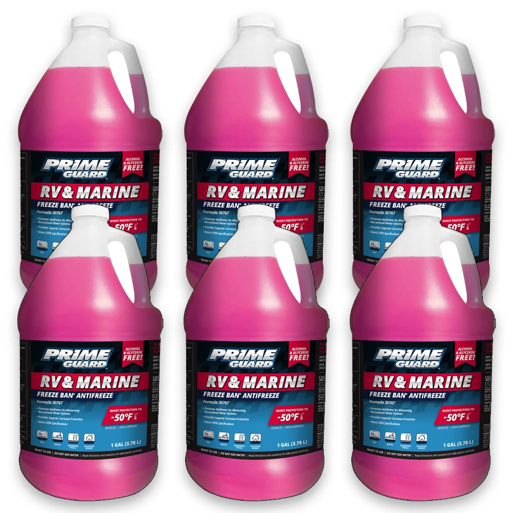 Prime Guard® -50ºF Marine & RV Premium Antifreeze, Ethanol & Glycerin Free - 6 Gallon Case