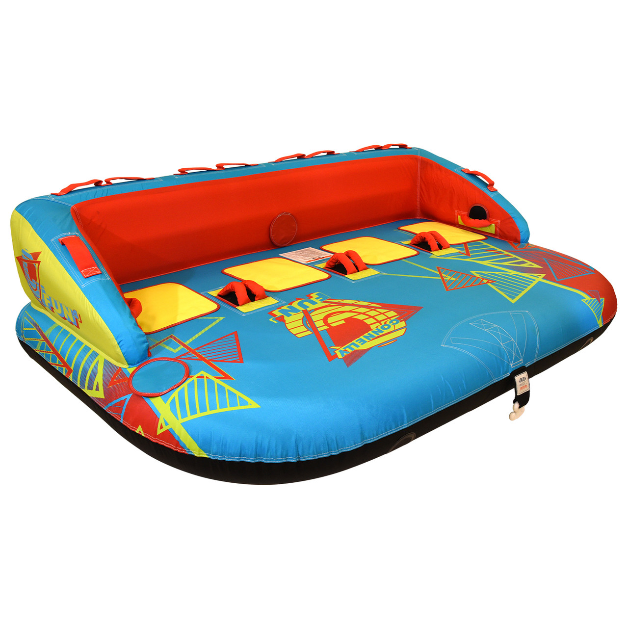 Connelly Fun 4 - Four Rider Towable Tube – Two-Way Tow Couch & Chariot Style