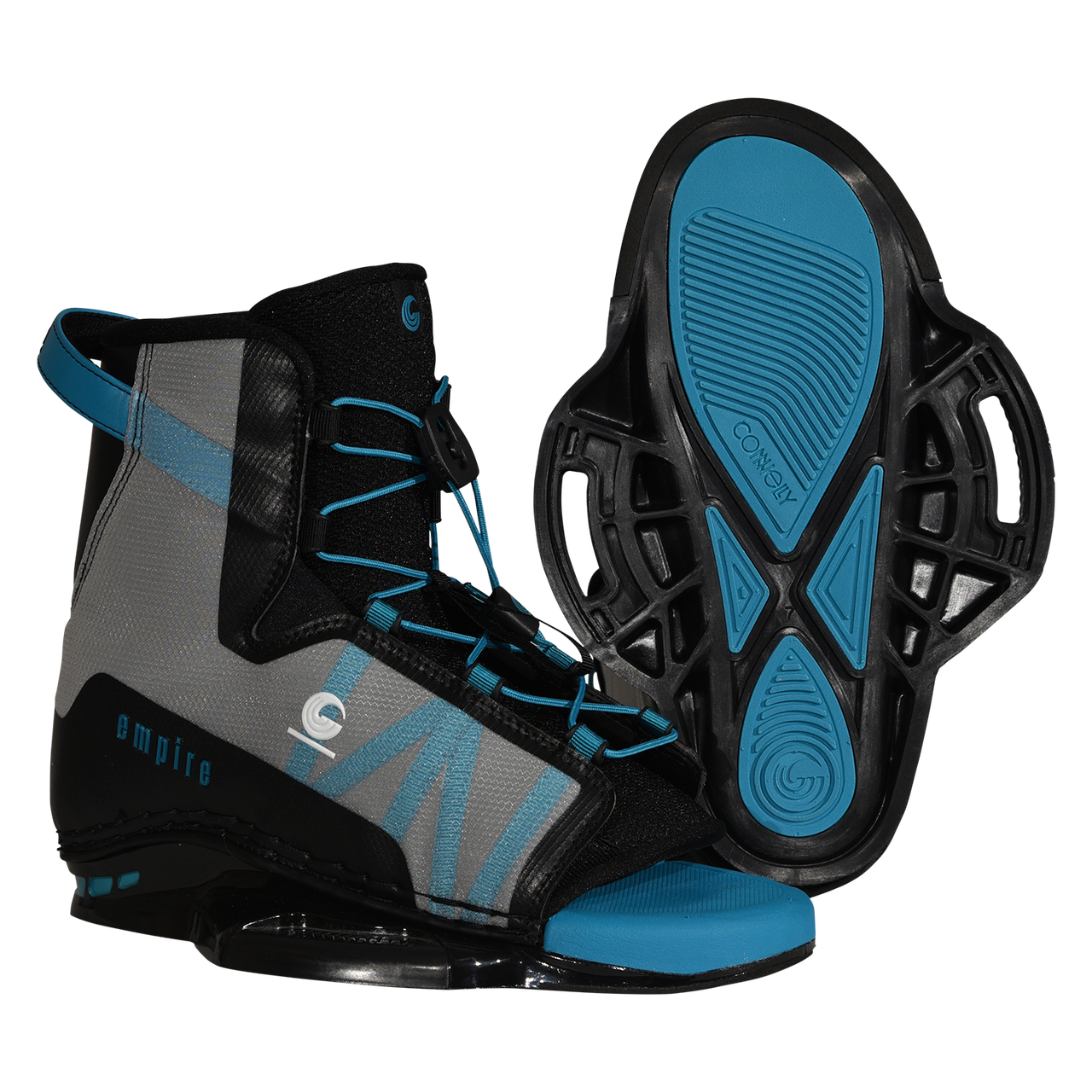 Connelly Empire Wakeboard Binding S/M (5-8) – New 2026 model front and bottom view