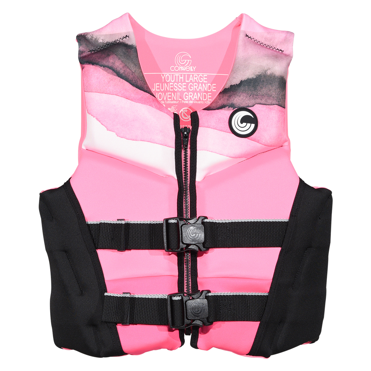 2027 Connelly Youth Classic Neoprene Life Vest girls colorway front view