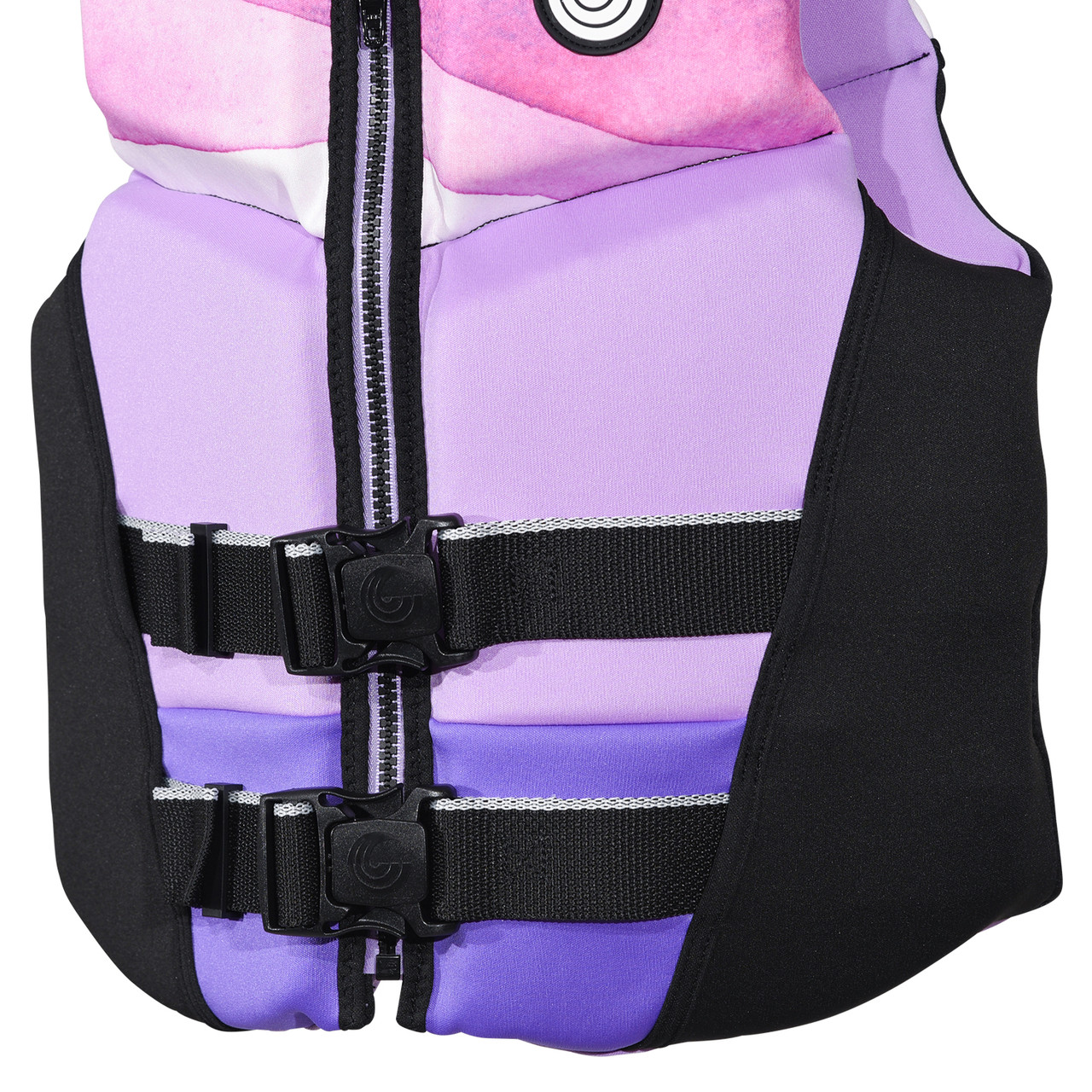 2027 Connelly Junior Classic life jacket pink with oversized armholes and side-release buckles