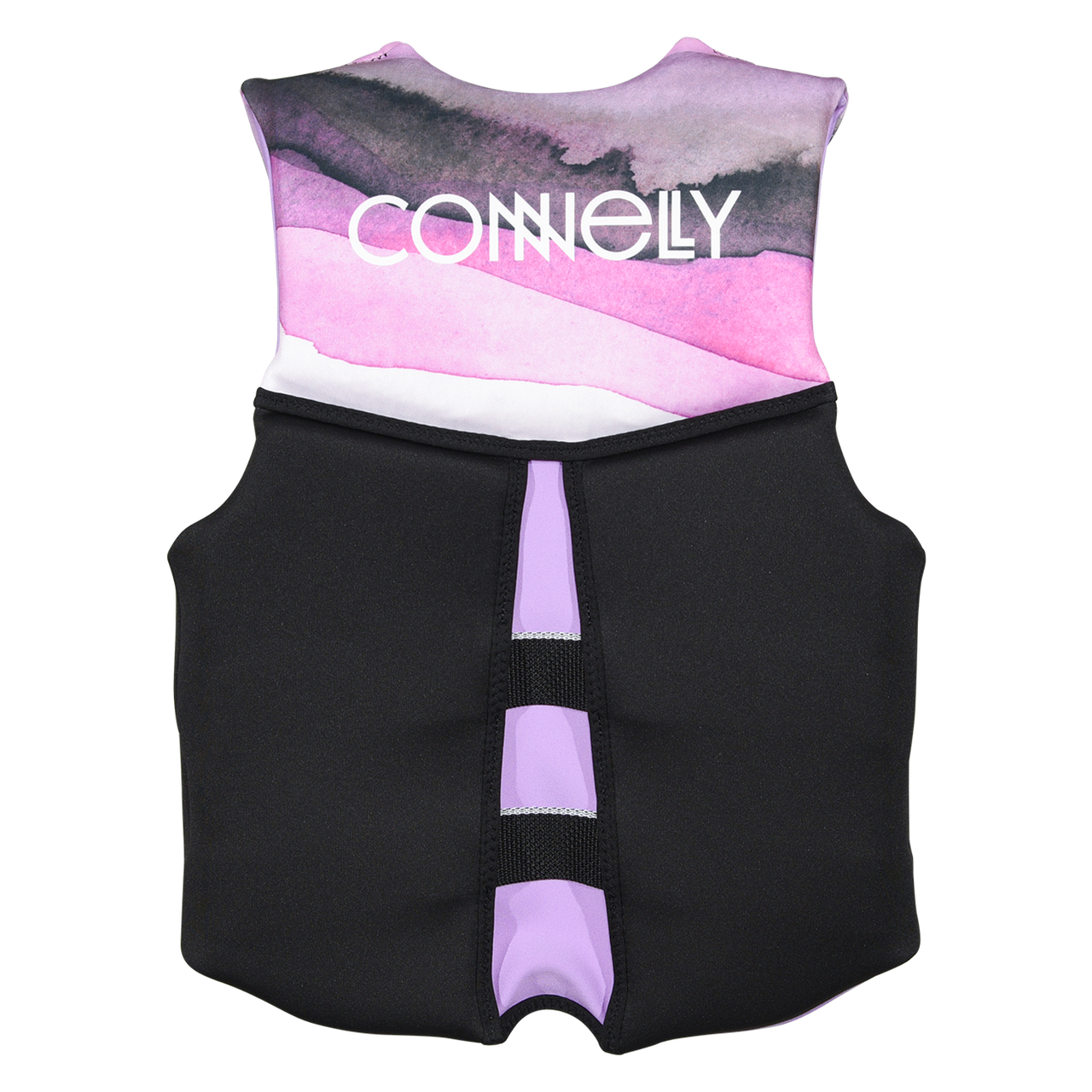 Connelly Junior Classic Neo life vest pink showing V Back Flex Panel for flexible junior fit