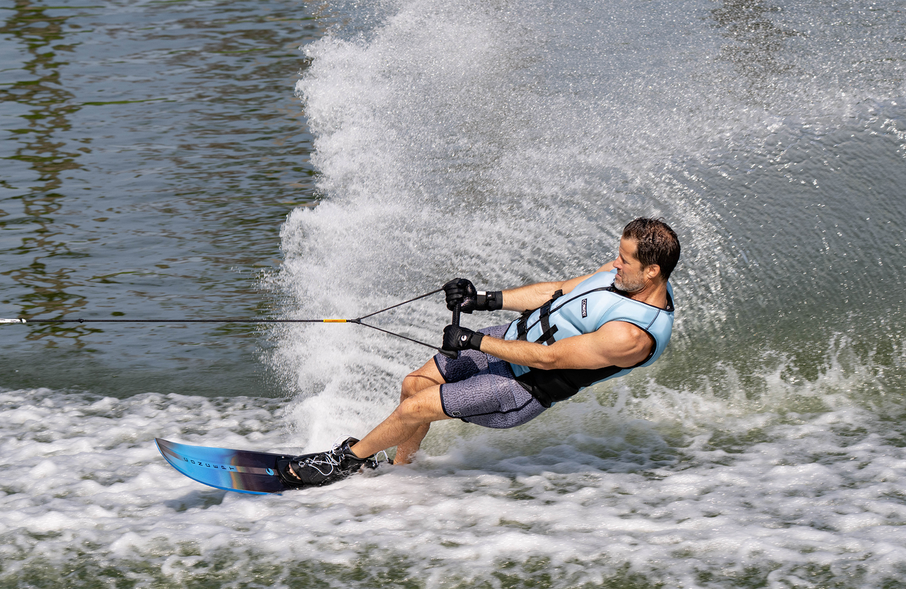 Connelly Concept 2027 slalom waterski with Shadow front binding and RTP rear toe plate