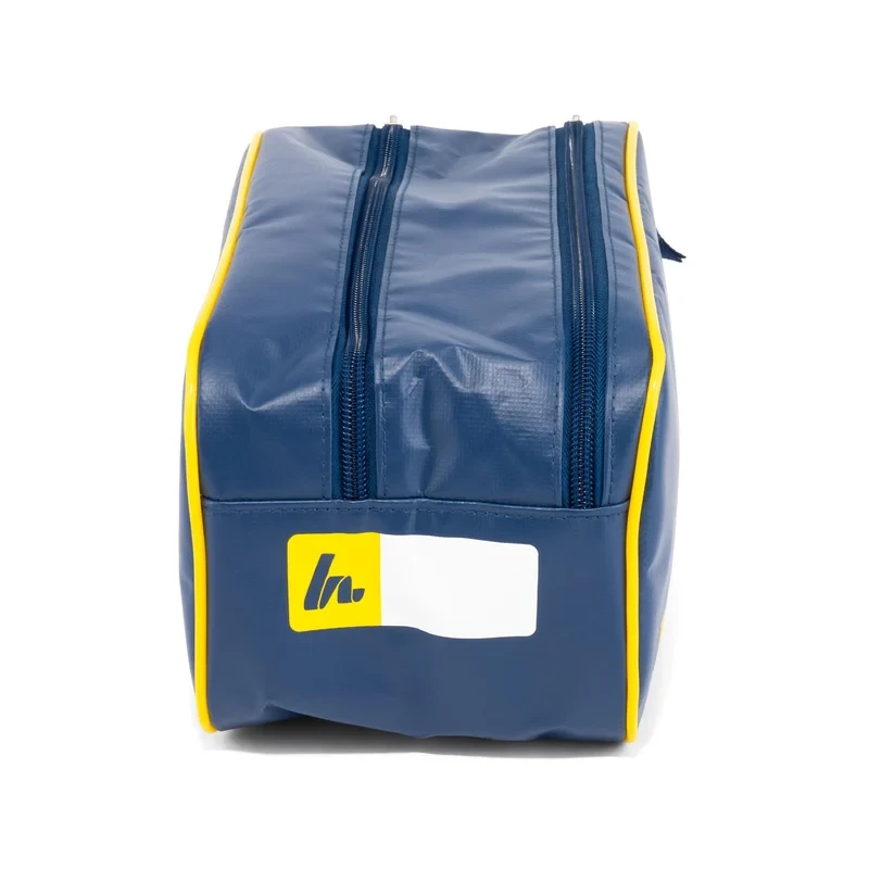 Close-up of the silicone Howies patch on the Pro Hockey Accessory Bag
