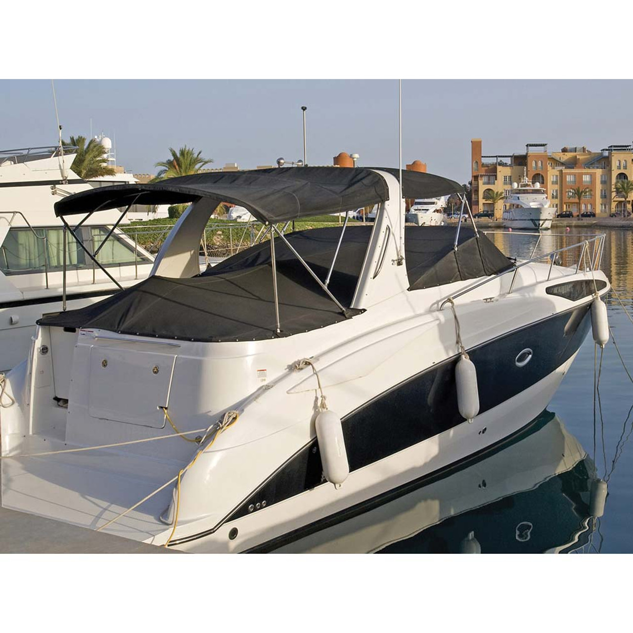 Taylor Made Hull Gard fenders, vinyl inflatable fenders, 8.5" x 27" boat fender, fenders for 25 to 50-foot boats, oval design boat fender, anti-rolling fender, inflatable marine fenders, durable vinyl boat fenders, soft and strong boat fenders, Taylor Made fender with inflation valve, customizable firmness fender, Taylor Made marine accessories, boat hull protection fender, utility boat fenders, Boater’s Outlet marine supplies, high-quality boat fenders.