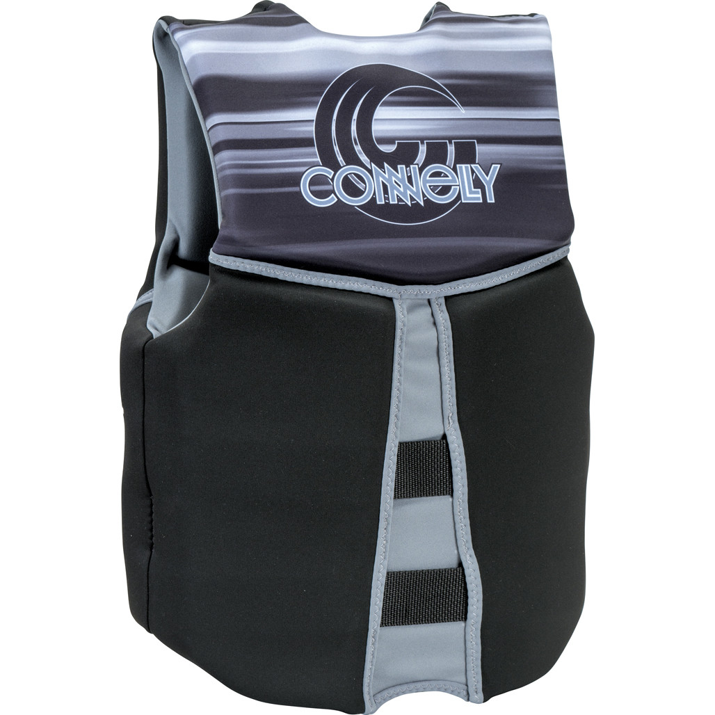 Connelly Classic Boys Junior Neoprene Life Jacket Black/Grey Back