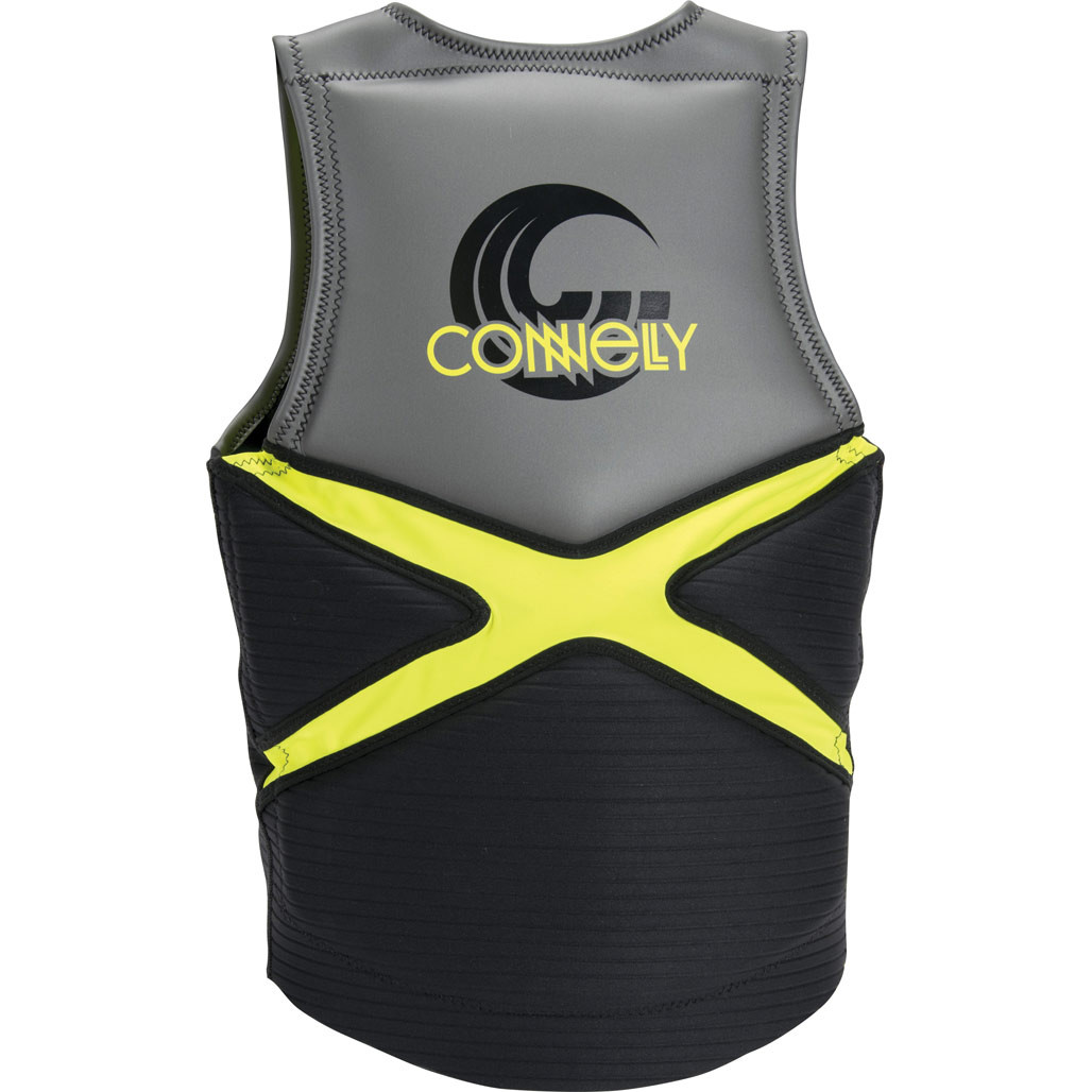 Connelly Team Men's NCGA Neoprene Vest, Gray/Green/Black Back
