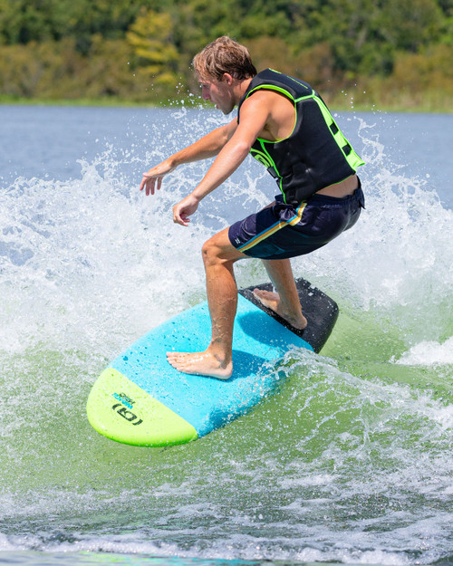 O'Brien Wake Hog, wakesurf board, wakeboarding gear, ultra-grip foam top, thruster fin setup, wakesurfing for beginners, advanced wakesurf boards, Wake Hog 58, Wake Hog 63, Wake Hog 72, wakesurf stability, control and performance, lake cruising board, wake shredding board
