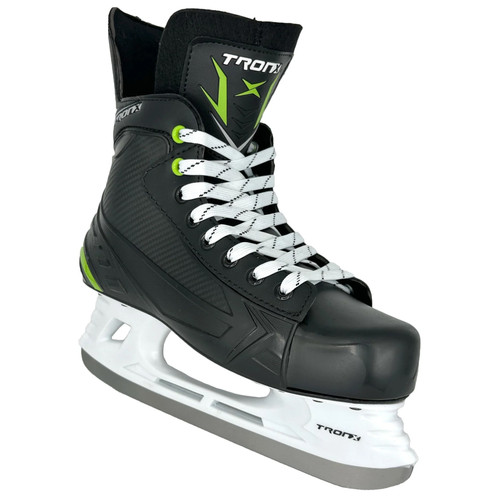 TronX Stryker 3.0, junior ice hockey skates, comfortable ice skates, durable hockey skates, high-performance skates, lightweight skates, stainless steel blades, hockey skates for beginners, skates for junior players, youth ice hockey skates, anatomically shaped skates, padded hockey skates, ice skates for learning