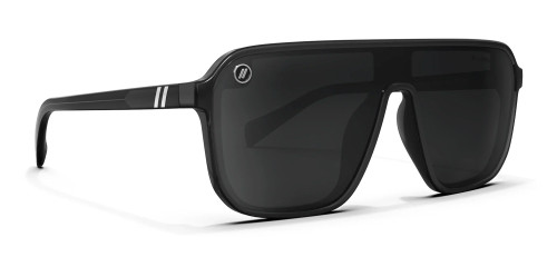 Blenders Meister X2 Nimble Beast Aviator Sunglasses with gloss black frame and single-lens PureBlend™ Smoke Black lens, unisex design for medium to large fit