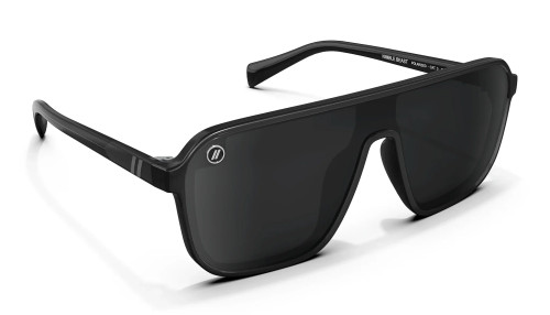 Blenders Meister X2 Nimble Beast Aviator Sunglasses with gloss black frame and single-lens PureBlend™ Smoke Black lens, unisex design for medium to large fit