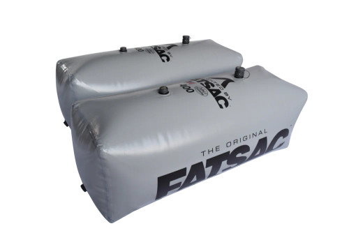 Pair of FatSac 400 lb V-Drive sacs with fittings and pump included